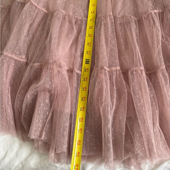 Anthropologie Blush Tulle A-Line Skirt - Picture 4 of 5